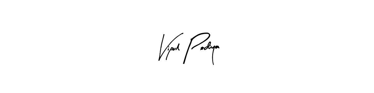 Use a signature maker to create a handwritten signature online. With this signature software, you can design (Arty Signature) your own signature for name Vipul Podiya. Vipul Podiya signature style 8 images and pictures png