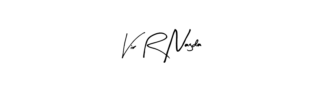 Similarly Arty Signature is the best handwritten signature design. Signature creator online .You can use it as an online autograph creator for name Vir R Nagda. Vir R Nagda signature style 8 images and pictures png