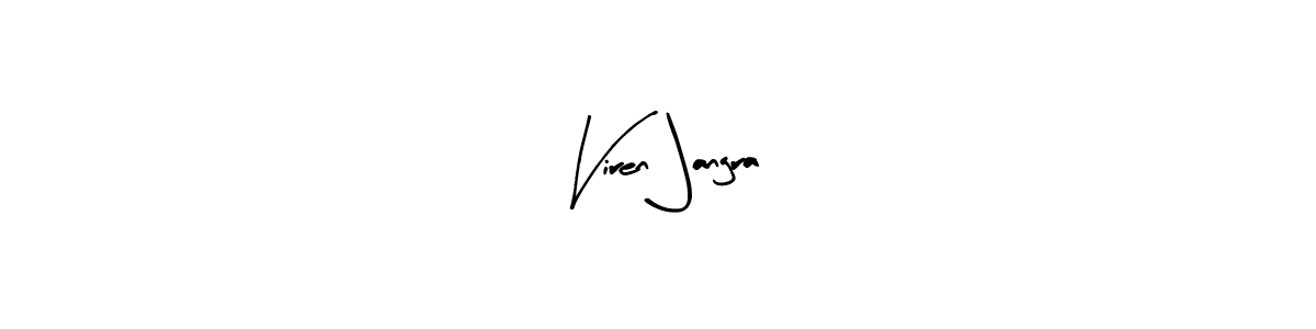 Viren Jangra stylish signature style. Best Handwritten Sign (Arty Signature) for my name. Handwritten Signature Collection Ideas for my name Viren Jangra. Viren Jangra signature style 8 images and pictures png