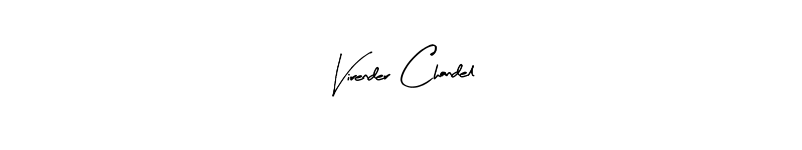 The best way (Arty Signature) to make a short signature is to pick only two or three words in your name. The name Virender Chandel include a total of six letters. For converting this name. Virender Chandel signature style 8 images and pictures png