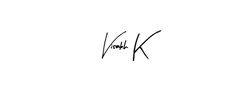 How to make Visakh K signature? Arty Signature is a professional autograph style. Create handwritten signature for Visakh K name. Visakh K signature style 8 images and pictures png