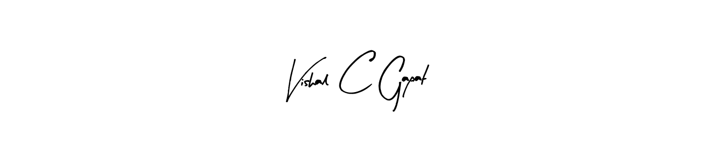 The best way (Arty Signature) to make a short signature is to pick only two or three words in your name. The name Vishal C Gapat include a total of six letters. For converting this name. Vishal C Gapat signature style 8 images and pictures png