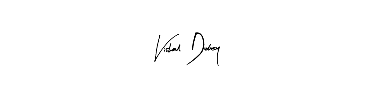 How to make Vishal Dubey name signature. Use Arty Signature style for creating short signs online. This is the latest handwritten sign. Vishal Dubey signature style 8 images and pictures png