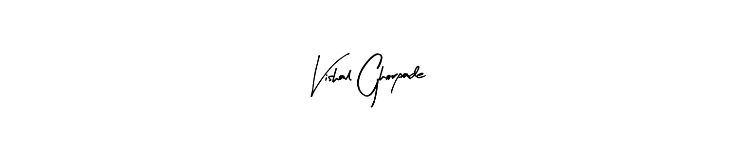 It looks lik you need a new signature style for name Vishal Ghorpade. Design unique handwritten (Arty Signature) signature with our free signature maker in just a few clicks. Vishal Ghorpade signature style 8 images and pictures png