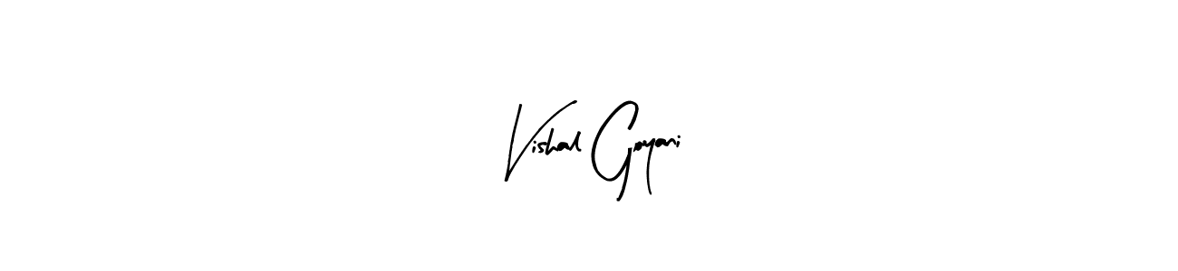 Make a beautiful signature design for name Vishal Goyani. With this signature (Arty Signature) style, you can create a handwritten signature for free. Vishal Goyani signature style 8 images and pictures png