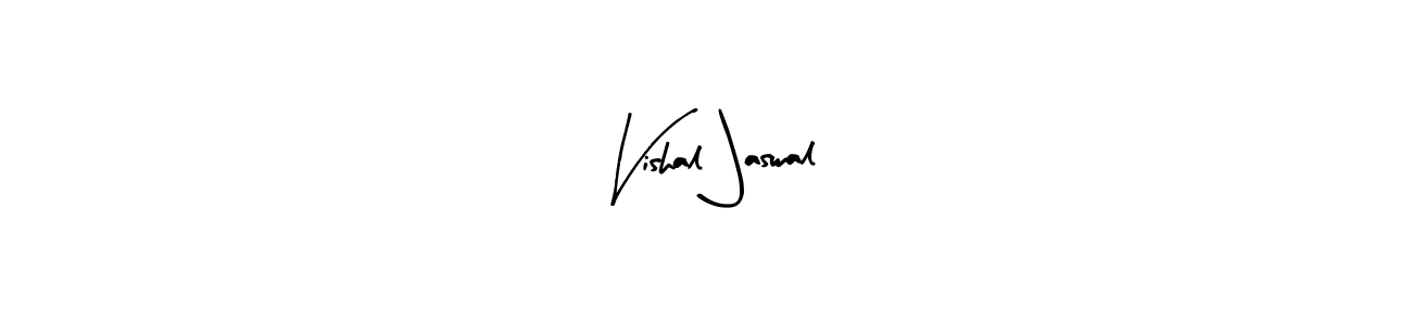 How to make Vishal Jaswal name signature. Use Arty Signature style for creating short signs online. This is the latest handwritten sign. Vishal Jaswal signature style 8 images and pictures png