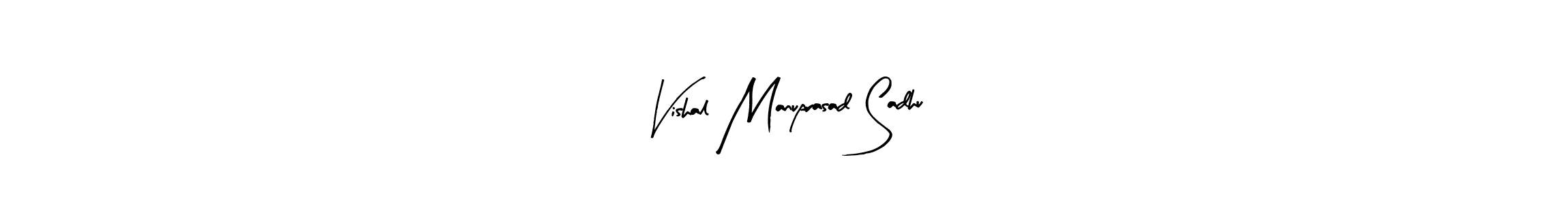 The best way (Arty Signature) to make a short signature is to pick only two or three words in your name. The name Vishal Manuprasad Sadhu include a total of six letters. For converting this name. Vishal Manuprasad Sadhu signature style 8 images and pictures png