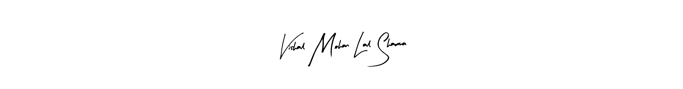 Create a beautiful signature design for name Vishal Mohan Lal Sharma. With this signature (Arty Signature) fonts, you can make a handwritten signature for free. Vishal Mohan Lal Sharma signature style 8 images and pictures png