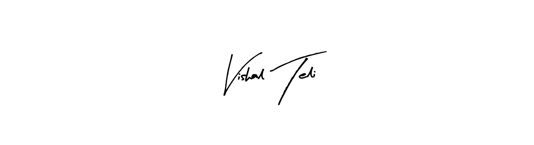Similarly Arty Signature is the best handwritten signature design. Signature creator online .You can use it as an online autograph creator for name Vishal Teli. Vishal Teli signature style 8 images and pictures png