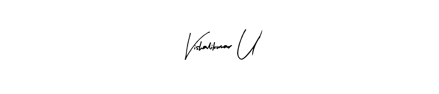 Design your own signature with our free online signature maker. With this signature software, you can create a handwritten (Arty Signature) signature for name Vishalikumar U. Vishalikumar U signature style 8 images and pictures png