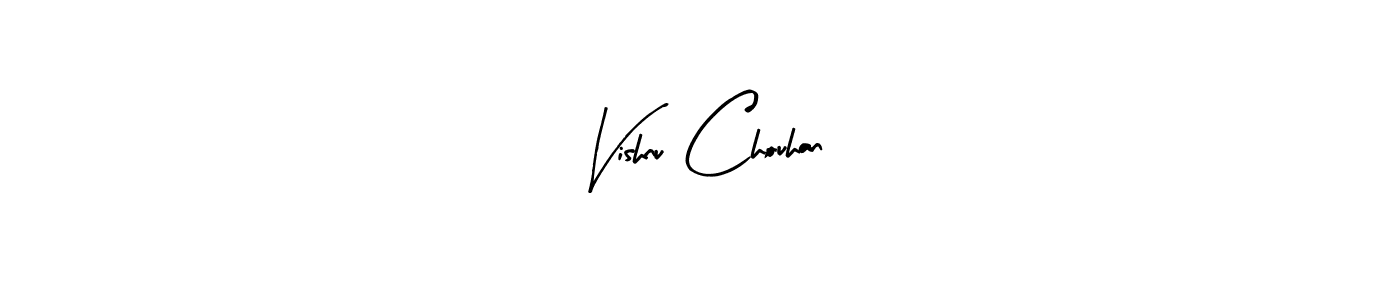 Arty Signature is a professional signature style that is perfect for those who want to add a touch of class to their signature. It is also a great choice for those who want to make their signature more unique. Get Vishnu Chouhan name to fancy signature for free. Vishnu Chouhan signature style 8 images and pictures png