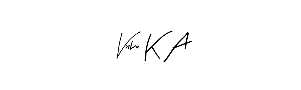 Create a beautiful signature design for name Vishnu K A. With this signature (Arty Signature) fonts, you can make a handwritten signature for free. Vishnu K A signature style 8 images and pictures png