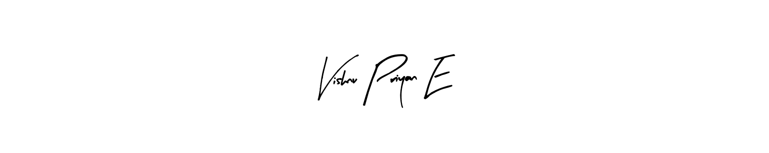 Create a beautiful signature design for name Vishnu Priyan E. With this signature (Arty Signature) fonts, you can make a handwritten signature for free. Vishnu Priyan E signature style 8 images and pictures png