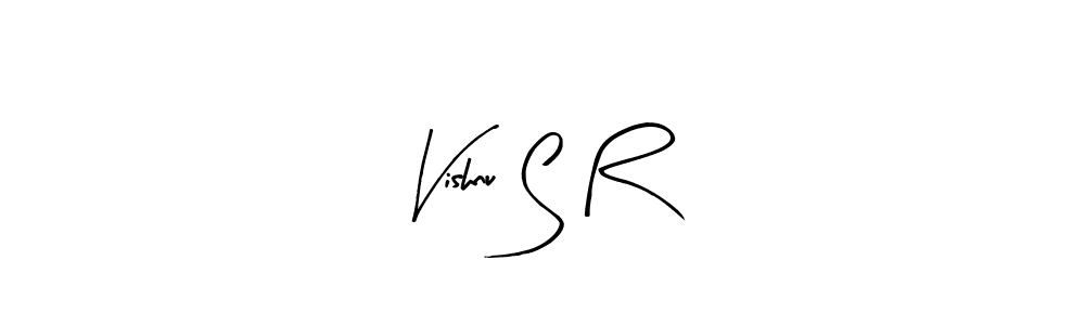 Arty Signature is a professional signature style that is perfect for those who want to add a touch of class to their signature. It is also a great choice for those who want to make their signature more unique. Get Vishnu S R name to fancy signature for free. Vishnu S R signature style 8 images and pictures png