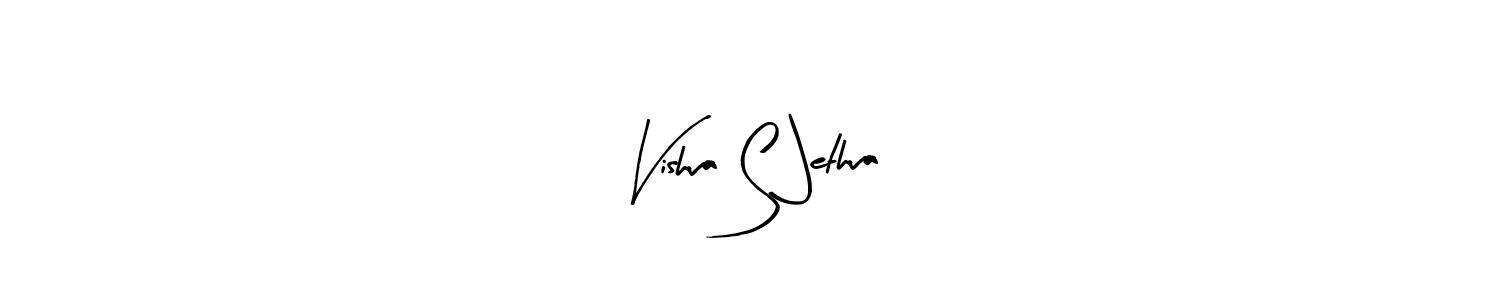 Design your own signature with our free online signature maker. With this signature software, you can create a handwritten (Arty Signature) signature for name Vishva S Jethva. Vishva S Jethva signature style 8 images and pictures png