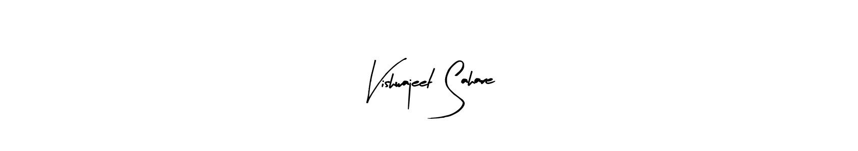 Make a beautiful signature design for name Vishwajeet Sahare. With this signature (Arty Signature) style, you can create a handwritten signature for free. Vishwajeet Sahare signature style 8 images and pictures png