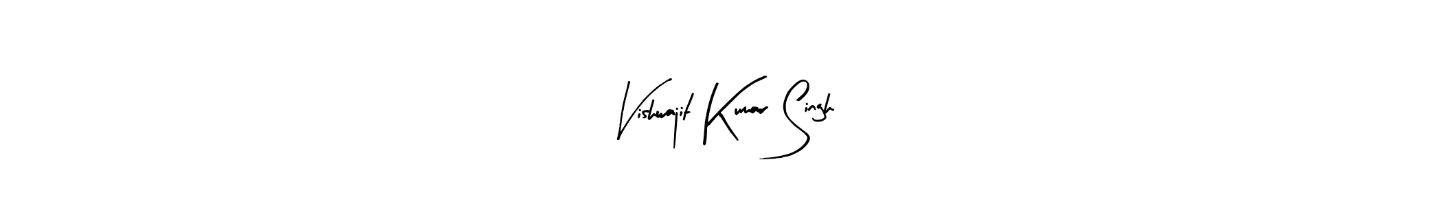 Make a beautiful signature design for name Vishwajit Kumar Singh. With this signature (Arty Signature) style, you can create a handwritten signature for free. Vishwajit Kumar Singh signature style 8 images and pictures png