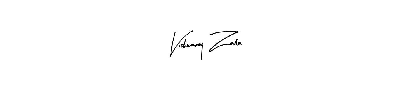 Design your own signature with our free online signature maker. With this signature software, you can create a handwritten (Arty Signature) signature for name Vishwaraj Zala. Vishwaraj Zala signature style 8 images and pictures png