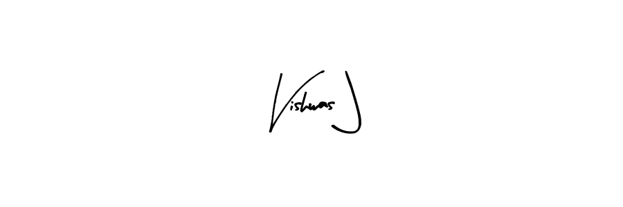 How to make Vishwas J name signature. Use Arty Signature style for creating short signs online. This is the latest handwritten sign. Vishwas J signature style 8 images and pictures png