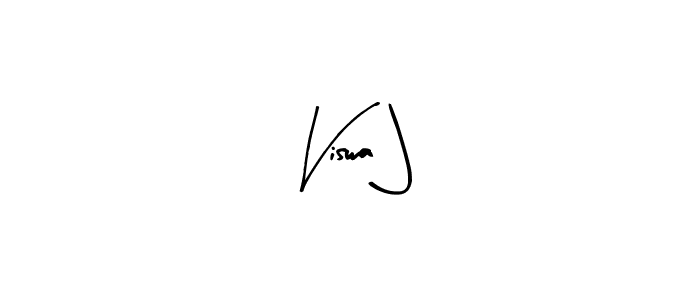 How to make Viswa J name signature. Use Arty Signature style for creating short signs online. This is the latest handwritten sign. Viswa J signature style 8 images and pictures png