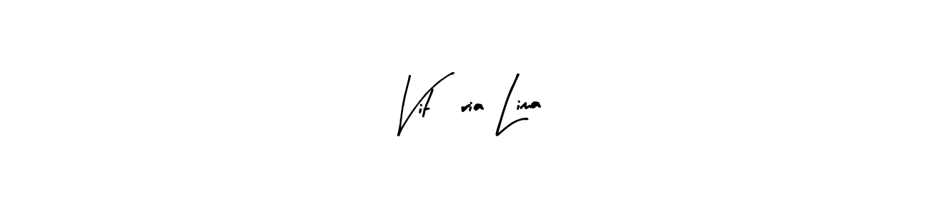 Design your own signature with our free online signature maker. With this signature software, you can create a handwritten (Arty Signature) signature for name Vitória Lima. Vitória Lima signature style 8 images and pictures png