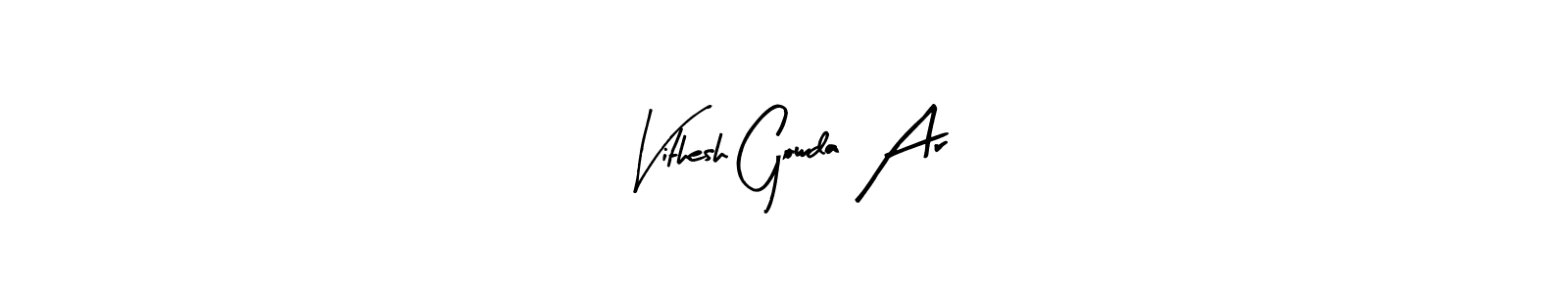 Create a beautiful signature design for name Vithesh Gowda Ar. With this signature (Arty Signature) fonts, you can make a handwritten signature for free. Vithesh Gowda Ar signature style 8 images and pictures png