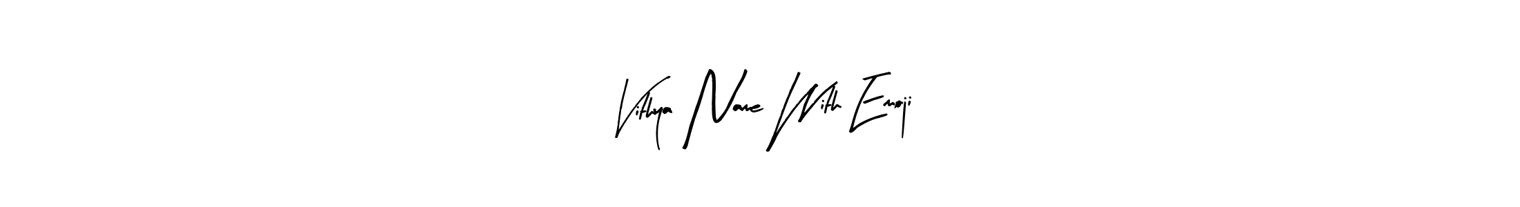 Once you've used our free online signature maker to create your best signature Arty Signature style, it's time to enjoy all of the benefits that Vithya Name With Emoji name signing documents. Vithya Name With Emoji signature style 8 images and pictures png