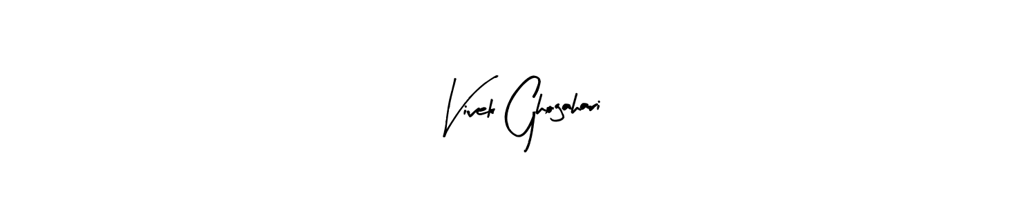 Also we have Vivek Ghogahari name is the best signature style. Create professional handwritten signature collection using Arty Signature autograph style. Vivek Ghogahari signature style 8 images and pictures png