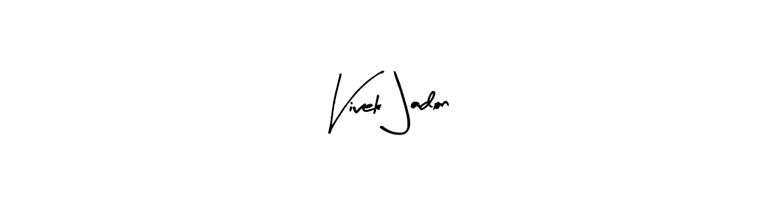 How to make Vivek Jadon signature? Arty Signature is a professional autograph style. Create handwritten signature for Vivek Jadon name. Vivek Jadon signature style 8 images and pictures png