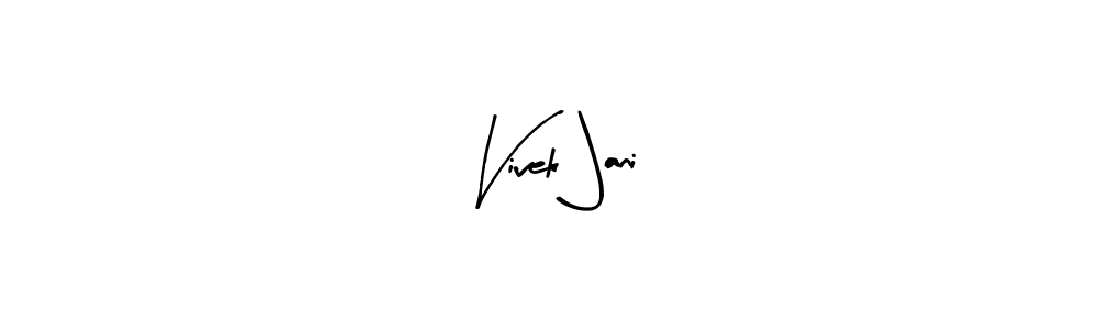 How to make Vivek Jani name signature. Use Arty Signature style for creating short signs online. This is the latest handwritten sign. Vivek Jani signature style 8 images and pictures png