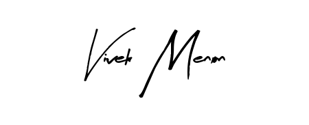 Design your own signature with our free online signature maker. With this signature software, you can create a handwritten (Arty Signature) signature for name Vivek Menon. Vivek Menon signature style 8 images and pictures png