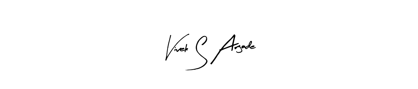 Vivek S Argade stylish signature style. Best Handwritten Sign (Arty Signature) for my name. Handwritten Signature Collection Ideas for my name Vivek S Argade. Vivek S Argade signature style 8 images and pictures png