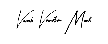 Create your official email sign-off with Vivek Vardhan Modi name in Arty Signature style. Crisp, clean, and perfectly legible across all screens. Vivek Vardhan Modi signature style 8 images and pictures png