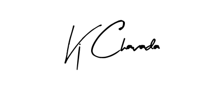 A sleek calligraphic signature for name Vj Chavada utilizing Arty Signature styling. Great for adding personal signatures to photos and art. Vj Chavada signature style 8 images and pictures png
