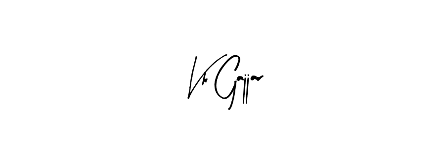 Use a signature maker to create a handwritten signature online. With this signature software, you can design (Arty Signature) your own signature for name Vk Gajjar. Vk Gajjar signature style 8 images and pictures png