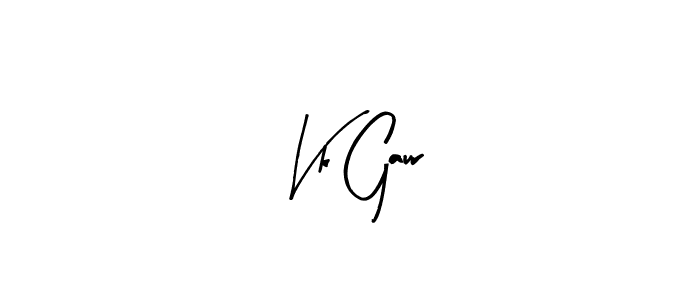 Arty Signature is a professional signature style that is perfect for those who want to add a touch of class to their signature. It is also a great choice for those who want to make their signature more unique. Get Vk Gaur name to fancy signature for free. Vk Gaur signature style 8 images and pictures png