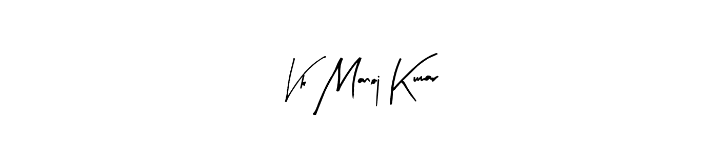 Use a signature maker to create a handwritten signature online. With this signature software, you can design (Arty Signature) your own signature for name Vk Manoj Kumar. Vk Manoj Kumar signature style 8 images and pictures png