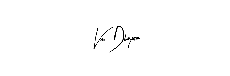 Also we have Vm Dhapsa name is the best signature style. Create professional handwritten signature collection using Arty Signature autograph style. Vm Dhapsa signature style 8 images and pictures png
