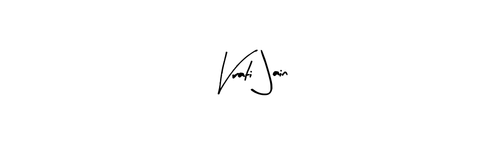 How to make Vrati Jain name signature. Use Arty Signature style for creating short signs online. This is the latest handwritten sign. Vrati Jain signature style 8 images and pictures png