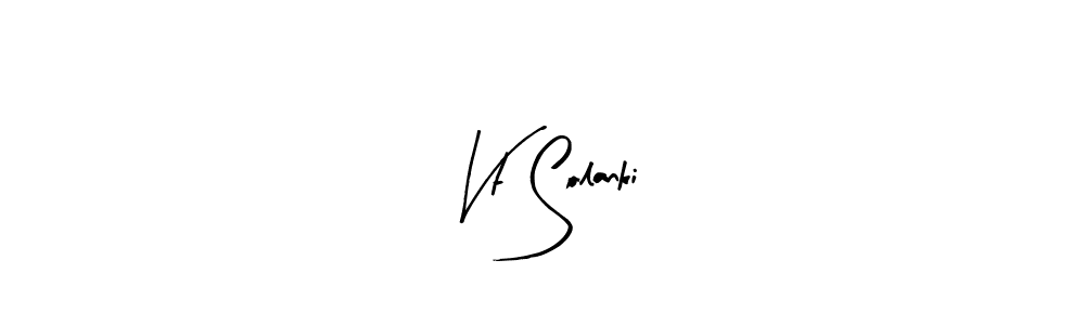 Similarly Arty Signature is the best handwritten signature design. Signature creator online .You can use it as an online autograph creator for name Vt Solanki. Vt Solanki signature style 8 images and pictures png