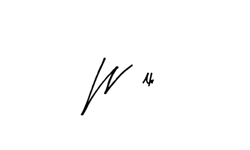 How to make Wölk name signature. Use Arty Signature style for creating short signs online. This is the latest handwritten sign. Wölk signature style 8 images and pictures png