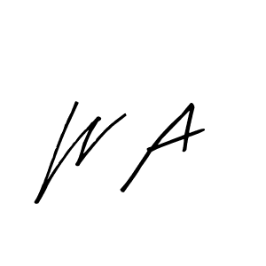 The best way (Arty Signature) to make a short signature is to pick only two or three words in your name. The name W A include a total of six letters. For converting this name. W A signature style 8 images and pictures png