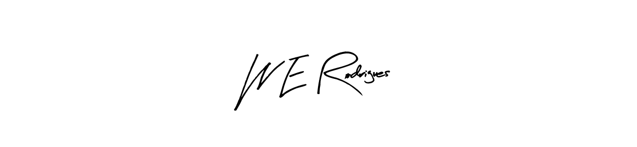 It looks lik you need a new signature style for name W E Rodrigues. Design unique handwritten (Arty Signature) signature with our free signature maker in just a few clicks. W E Rodrigues signature style 8 images and pictures png