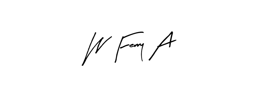How to make W Ferry A name signature. Use Arty Signature style for creating short signs online. This is the latest handwritten sign. W Ferry A signature style 8 images and pictures png