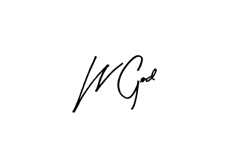 Create a beautiful signature design for name W God. With this signature (Arty Signature) fonts, you can make a handwritten signature for free. W God signature style 8 images and pictures png