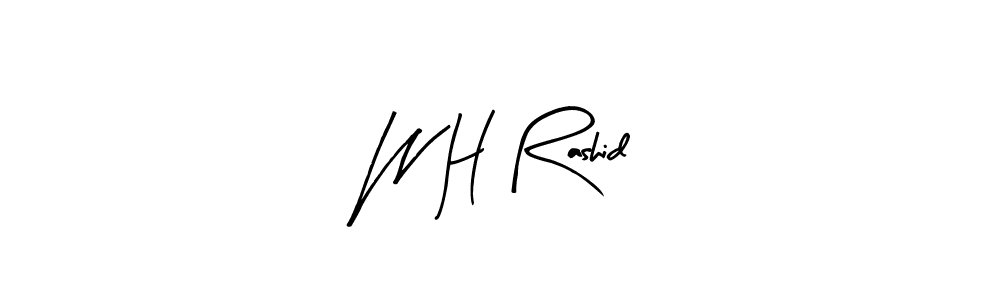 Use a signature maker to create a handwritten signature online. With this signature software, you can design (Arty Signature) your own signature for name W H Rashid. W H Rashid signature style 8 images and pictures png