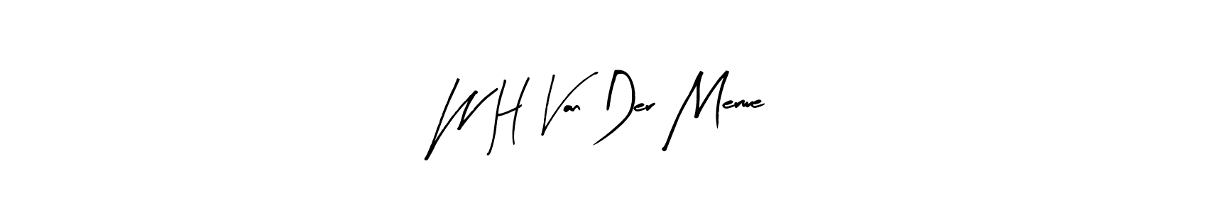 Use a signature maker to create a handwritten signature online. With this signature software, you can design (Arty Signature) your own signature for name W H Van Der Merwe. W H Van Der Merwe signature style 8 images and pictures png