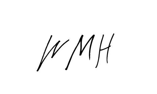 Use a signature maker to create a handwritten signature online. With this signature software, you can design (Arty Signature) your own signature for name W M H. W M H signature style 8 images and pictures png