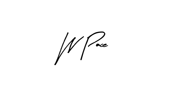 Design your own signature with our free online signature maker. With this signature software, you can create a handwritten (Arty Signature) signature for name W Pace. W Pace signature style 8 images and pictures png