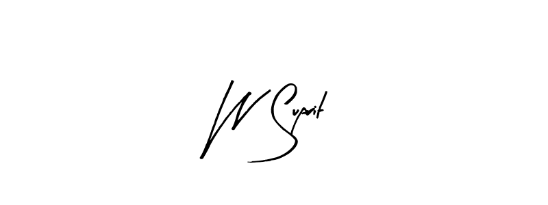 Create a beautiful signature design for name W Suprit. With this signature (Arty Signature) fonts, you can make a handwritten signature for free. W Suprit signature style 8 images and pictures png